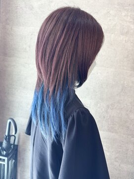 ブレイブ ヘアデザイン(BRaeVE hair design) ピンク＆ブルーインナー