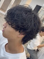 フィフス 原宿(fifth)&nbsp;原宿ゆるめ波巻きスパイラルパーマメンズカットラウンドマッシュ