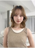 くびれボブのコテ巻き風パーマ