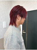 あき/毛流れスタイル×赤髪