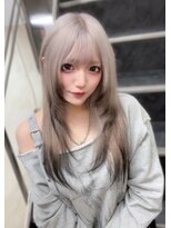 カプセル シンジュク(CAPSULE)&nbsp;☆CAPSULE☆レイヤーカット＋エンドカラーミルクティーベージュ