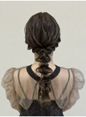 華やか編みおろしヘアセット