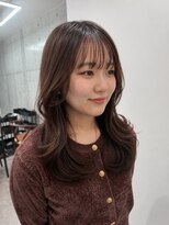 モク 立川(moc)&nbsp;韓国風レイヤーカットブリーチダブルカラー前髪