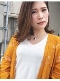 切りっぱなしボブスタイル