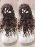 愛されハーフアップ