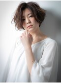 抜け感かきあげ前髪抜け感ゆるふわ小顔グラボブw浦和30代40代50