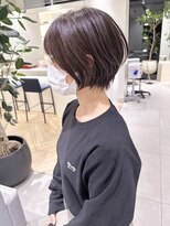 ステアケース 武蔵小杉店(stair:case)&nbsp;大人かわいい黒髪丸みショートボブ耳かけ