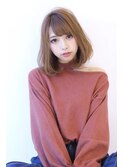 ことりベージュローライト大人かわいい小顔スリークボブ大人ボブ