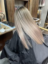 ラフ(LAFF) #バレイヤージュ#グレージュカラー#ボブウルフ#ココアベージュ