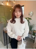 柔らかpink^^#ピンクカラー#ヘアカラー#春カラー