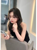 ラル 立川南口(lar)&nbsp;前髪なしオリーブ_黒髪ボブルフネビージュ小顔ワンレン