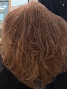 ラピス 渋谷本店(Lapis) ミルクティーブラウン/バタフライレイヤーカット/髪質改善