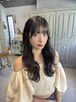 カシュカシュ 表参道(cache cache)&nbsp;透明感グレージュカラーアイドル前髪顔周りカット