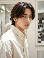 エイチ メンズ(H)&nbsp;テーパーフェードフレンチクロップラルフカールフェザーパーマ