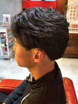 アットザコーナー(at the corner) フェザーパーマ アッシュカラー メンズショート 20代30代