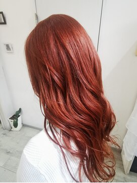 グレイス ヘア デザイニング(GRACE hair designing) ブリーチオンカラー　オレンジ