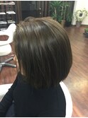 アッシュ&切りっぱなしボブ