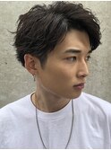 マッシュウルフ　コンマヘア　ツイストパーマ　ツーブロック