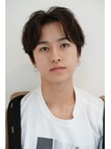 コンマヘア、韓国ヘア、センターパート、メンズカット
