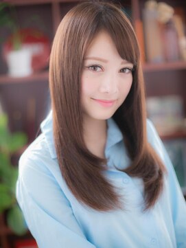 カバーヘアアンドスパ ブリス 浦和(COVER HAIR&SPA bliss) 姫カット◎斜めバング小顔暗髪レイヤーロングc5浦和20代30代40代