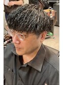 刈り上げツーブロックハードツイストパーマ