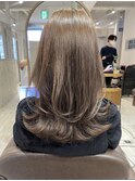 フェイスレイヤーカット/ウルフカット/グレーベージュ20代30代