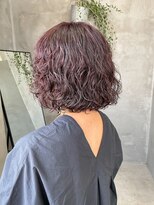 テトヘアー(teto hair)&nbsp;ブラウンカラー　ピンクカラー　ピンクブラウン　暖色系　パーマ