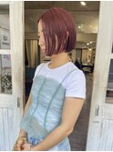 赤髪ボブ