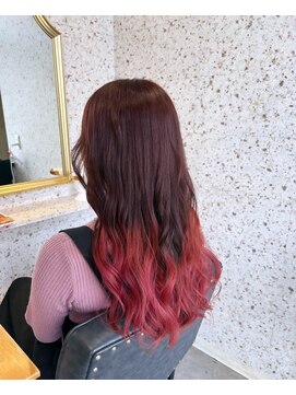 ラニヘアサロン(lani hair salon) ピンク×デザインカラー