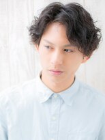 メンズヘア ビーセカンド 草加店(MENS HAIR B-2)&nbsp;前髪パーマふわ巻きエアリーミディアムマッシュW草加