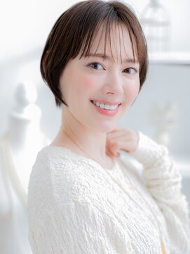 モッズヘア 越谷(mod's hair) シールスルーバング前下がりミニボブショートa越谷20代30代40代