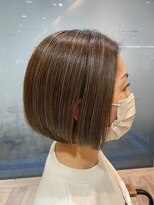 クラップス 横須賀中央店(CLAPS)&nbsp;ダブルカラーミルクティーベージュカラーケアブリーチ韓国ボブ