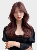 ローズブラウン/レイヤーカット/韓国巻き