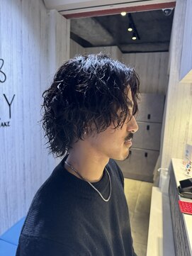 アクシー ヘアーアンドメイク(AXY HAIR&MAKE) 緩め波巻きスパイラルセンターパート韓国風スパイラルパーマ