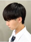黒髪マッシュナチュラルマッシュメンズヘア韓国ツーブロック
