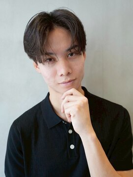 ニコ トウキョウ ロジック(nico TOKYO Logic) フェザーパーマニュアンスパーマメンズセンターパート襟足あり