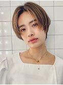 〈a1〉ショート韓国ボブハイライト髪質改善ブリーチ前髪20代30代