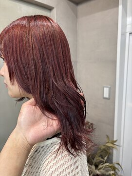 ファビ 渋谷(Fab) くびれヘア/暗めカラー/アプリコットオレンジ/縮毛矯正