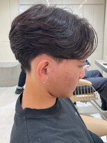 ニコ トウキョウ ヨコハマ(nico) メンズセンターパートウルフセンターパートニュアンスパーマ襟足