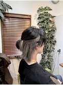 ハーフアップ×インナーシルバー
