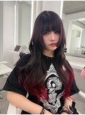 グラデーション赤×レイヤーウルフ