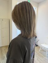 ジュエ ヘアー デザイン(Jue hair design)&nbsp;秋のオリーブハイライト／白髪ぼかし／４０代／知立市