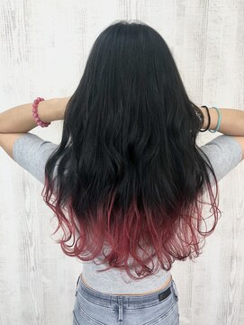 ラッズプラスエイチ(Lads+h) 【Lads+h 】大人可愛いグラデーションカラーレッド