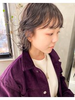 テトヘアー(teto hair)&nbsp;パーマグレーカラーインナーカラーくるくるウルフブリーチ暗髪