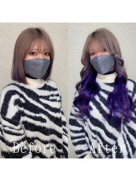 エクステ専門店あるじゃんすー 小倉店 バイオレットカラー#シールエクステ#ネビージュ#ヨシンモリ#小倉