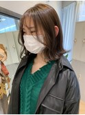 【くびれヘア・大人ベージュカラー】