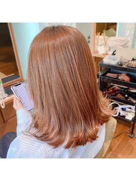 TJ天気予報 3t 日進店 【髪質改善】ハイトーンミディアムスタイル