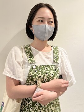 ラミエバイメルト 下北沢(lamie by melt) 【村上慶登】大人かわいい 切りっぱなしボブ ナチュラルベージュ