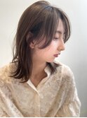 外はねミディ/透明感グレージュカラー/30代/代官山/恵比寿/中目