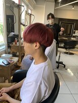 アイズ 海老名(AIZU) ダブルカラーケアブリーチカラー王道マッシュショートナチュラル